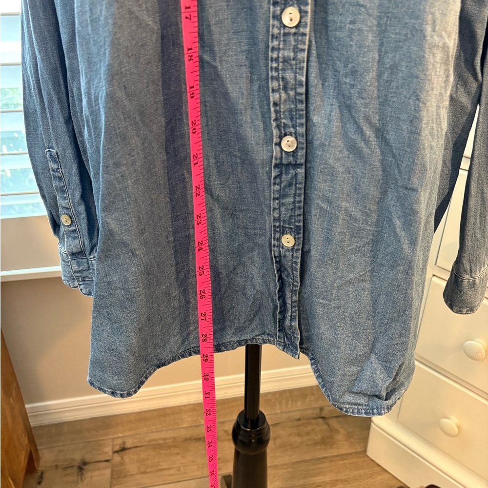 J. Jill Blue Denim Button-Up Shirt, 2X - Picture 8 of 13